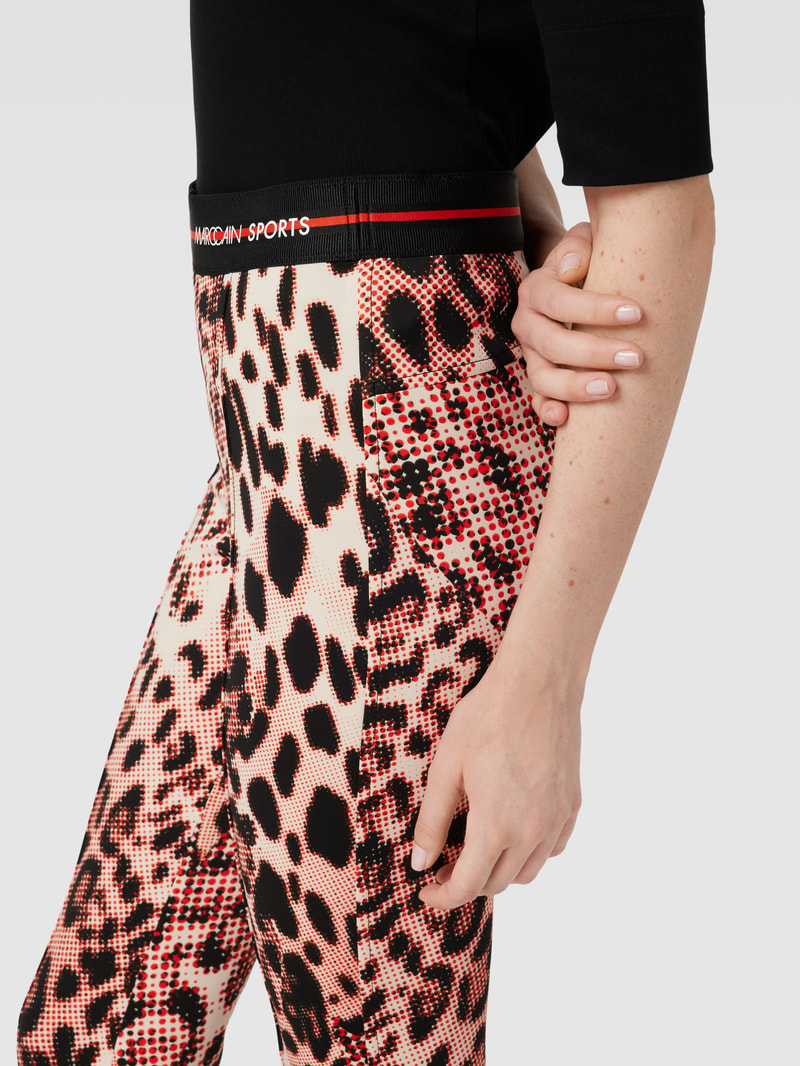 Hose mit elastischem Logo-Bund in rot
