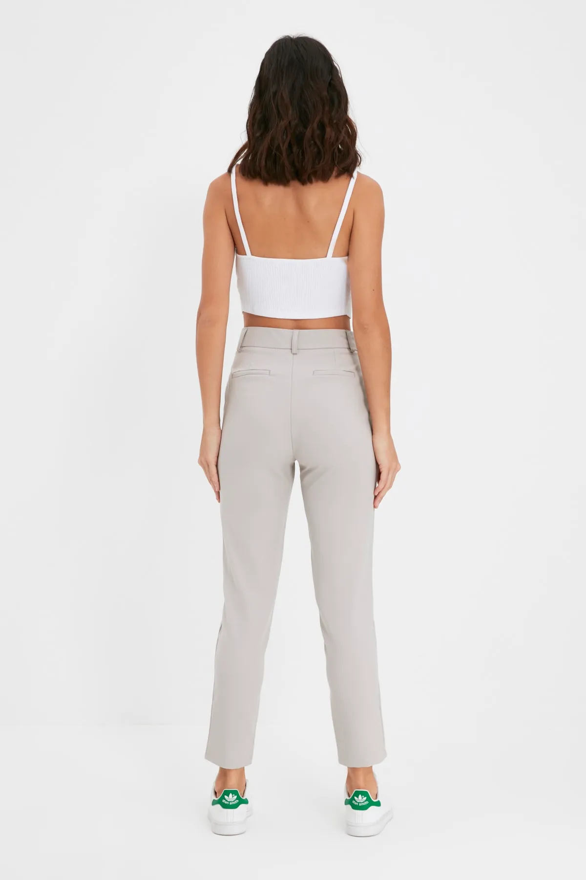 Trendyol Collection  Graue Basic-Zigaretten-Webhose TWOSS19ST0038