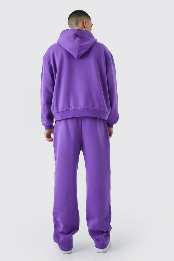 Kastiger Oversize Official Hoodie mit Reißverschluss