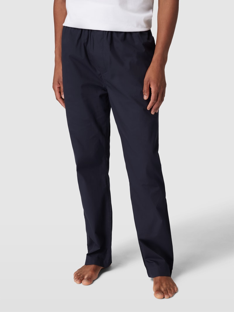 Pyjama-Hose mit Label-Details in dunkelblau