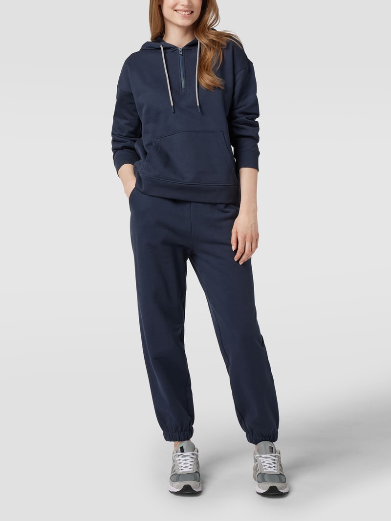 Hoodie aus Baumwolle in dunkelblau
