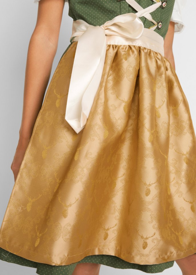 Dirndl mit Stehkragen, knieumspielend (2-tlg. Set)