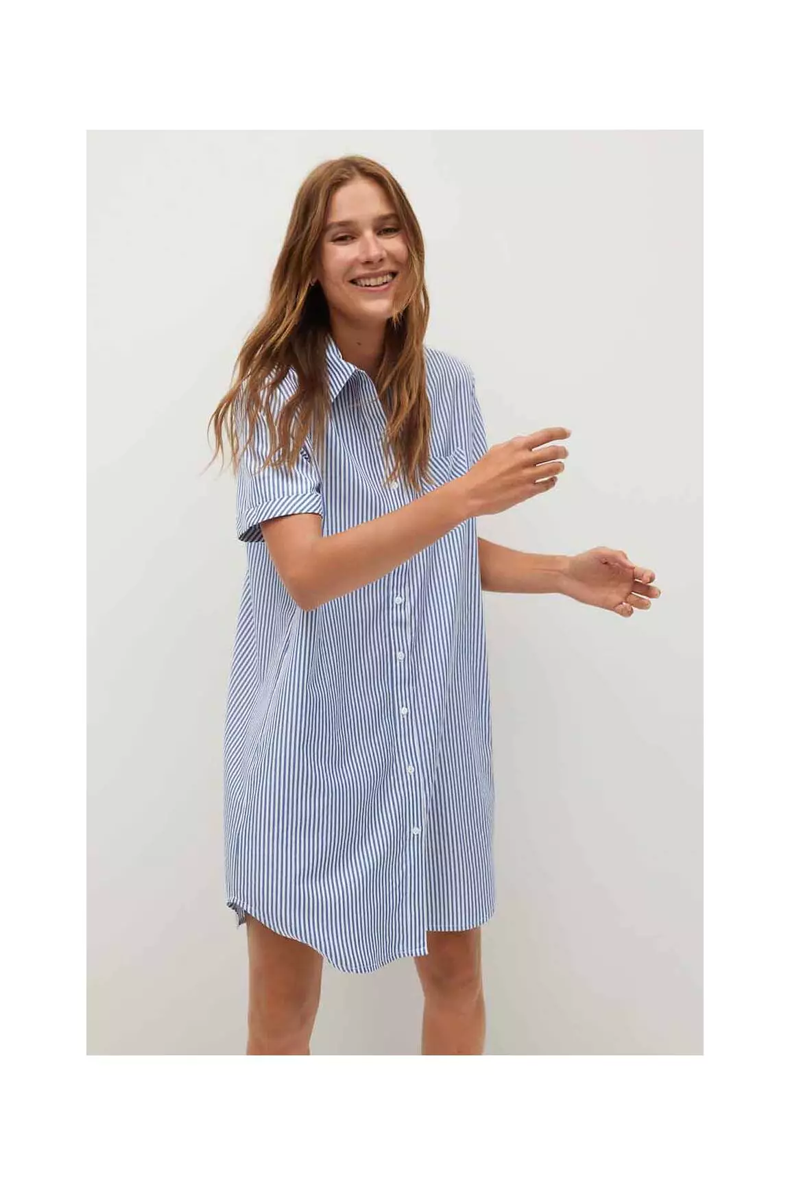 Mango Robes Courtes Femme couleur bleu