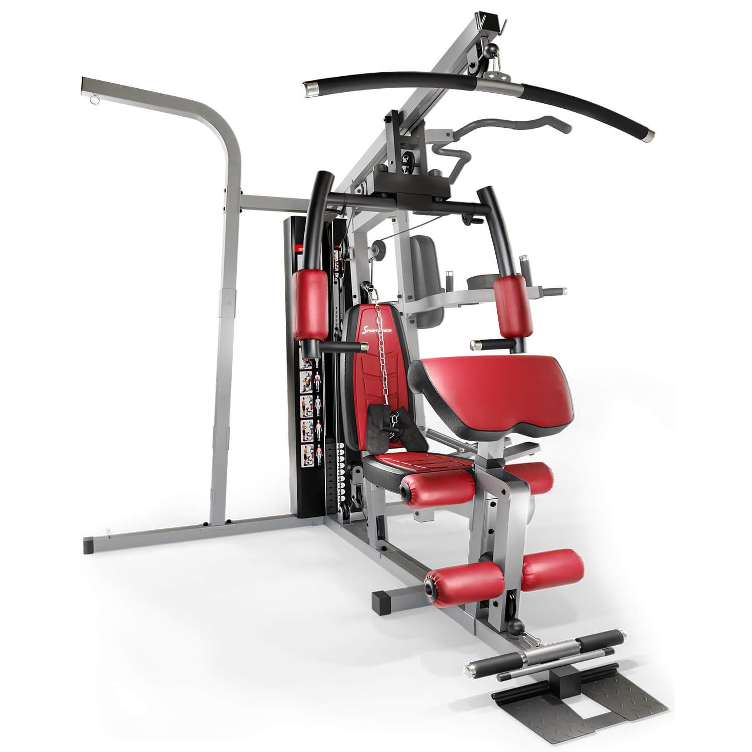 Sportstech Kraftstation HGX100, 12 Gewichtsblöcke, Integrierte Klimmzugstange