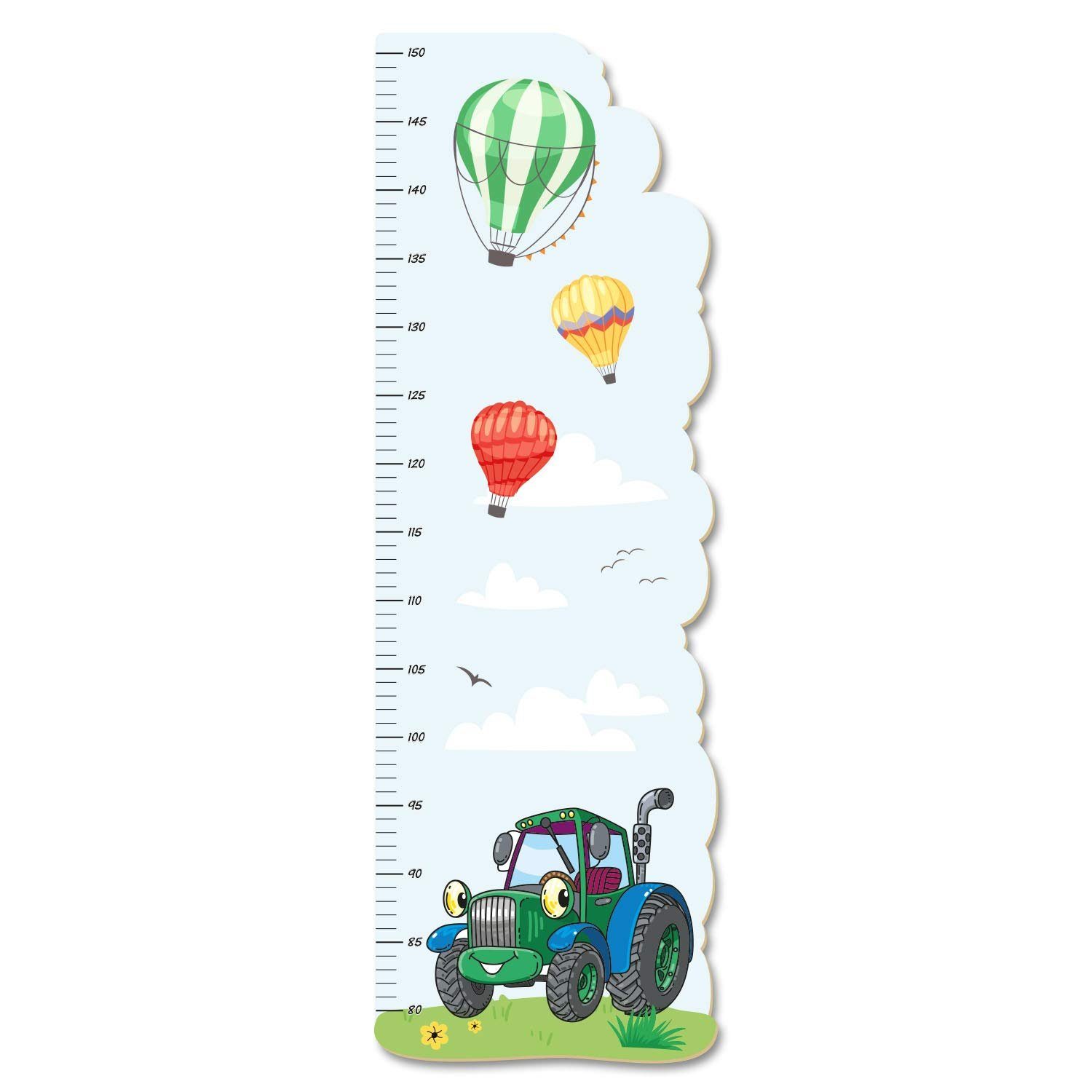 Kreative Feder Messlatte „Traktor“ für Kinder, Messlatte fürs Kinderzimmer im Norwegian Style; Messbereich 80–150 cm