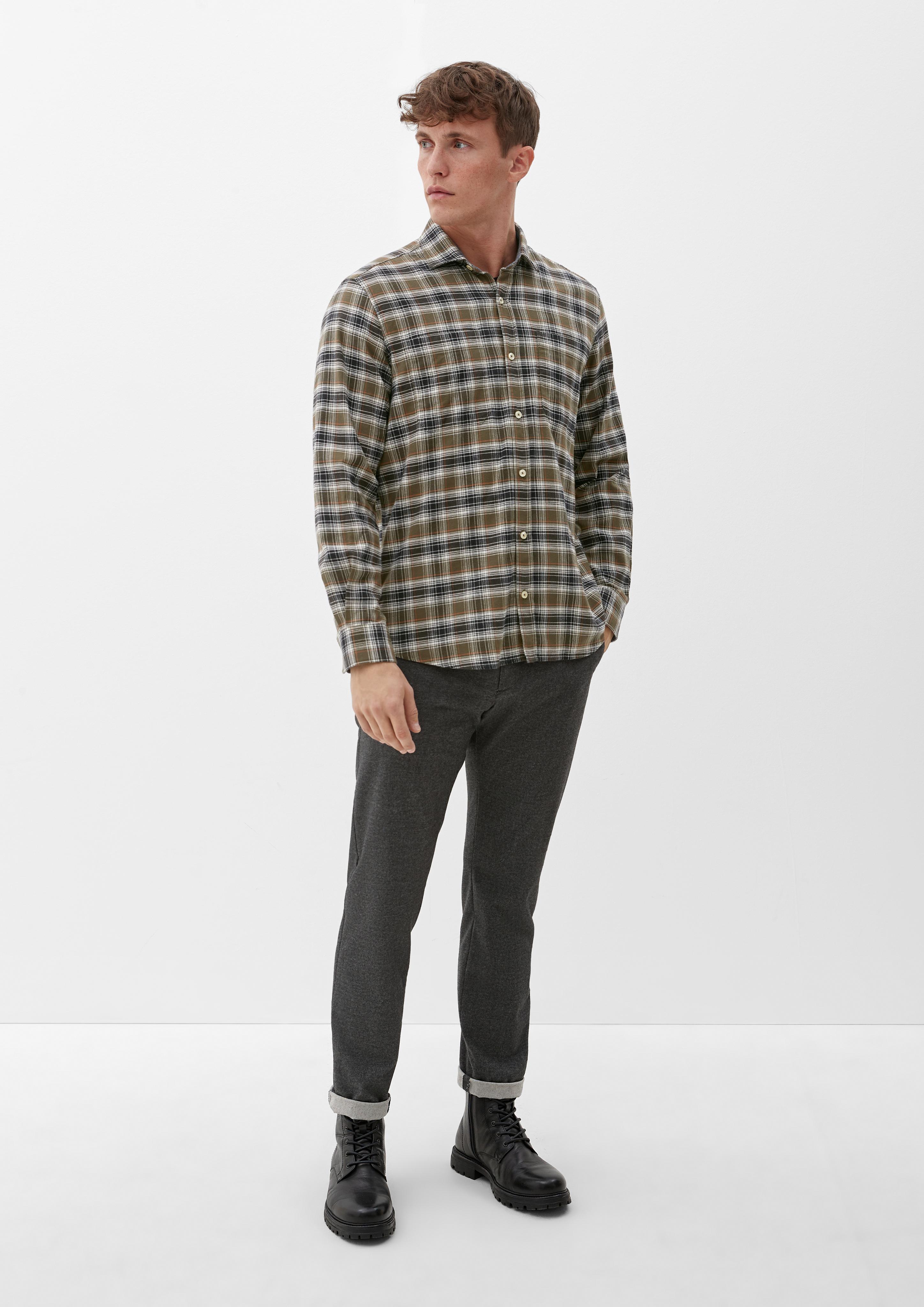 Regular: Karohemd aus Twill  2121004-78N6