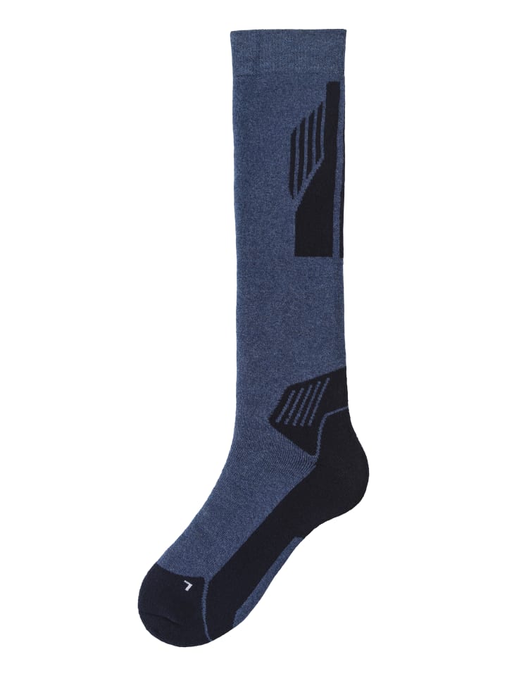 H.I.S Skistrümpfe in 1x marine/ jeans meliert, 1x jeans meliert/ marine günstig kaufen