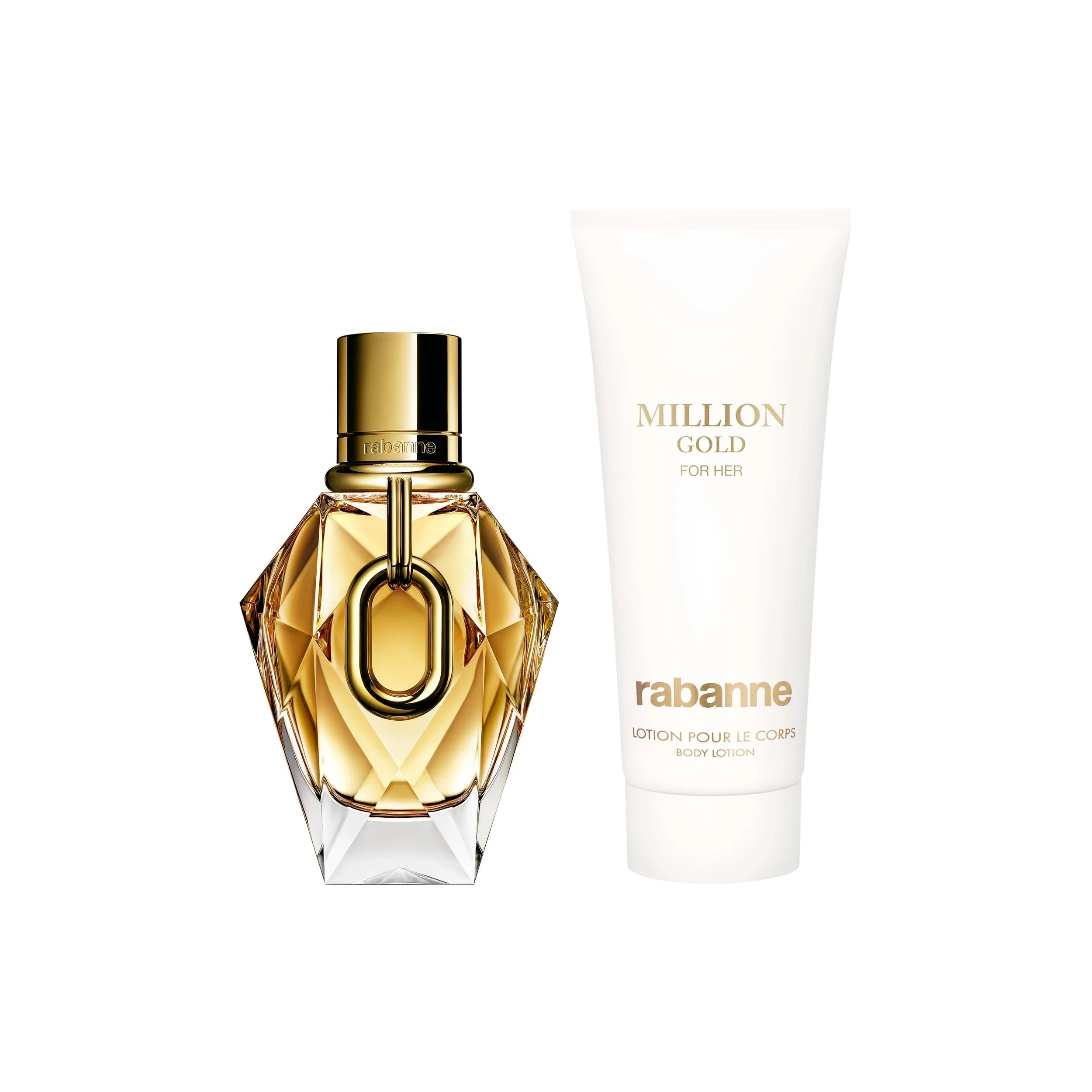 Million Gold For Her Million Gold For Her Eau de Parfum + Vartalovoide -setti - Naisten hajuvesisetti, Eau de Parfum, Vartalovoide