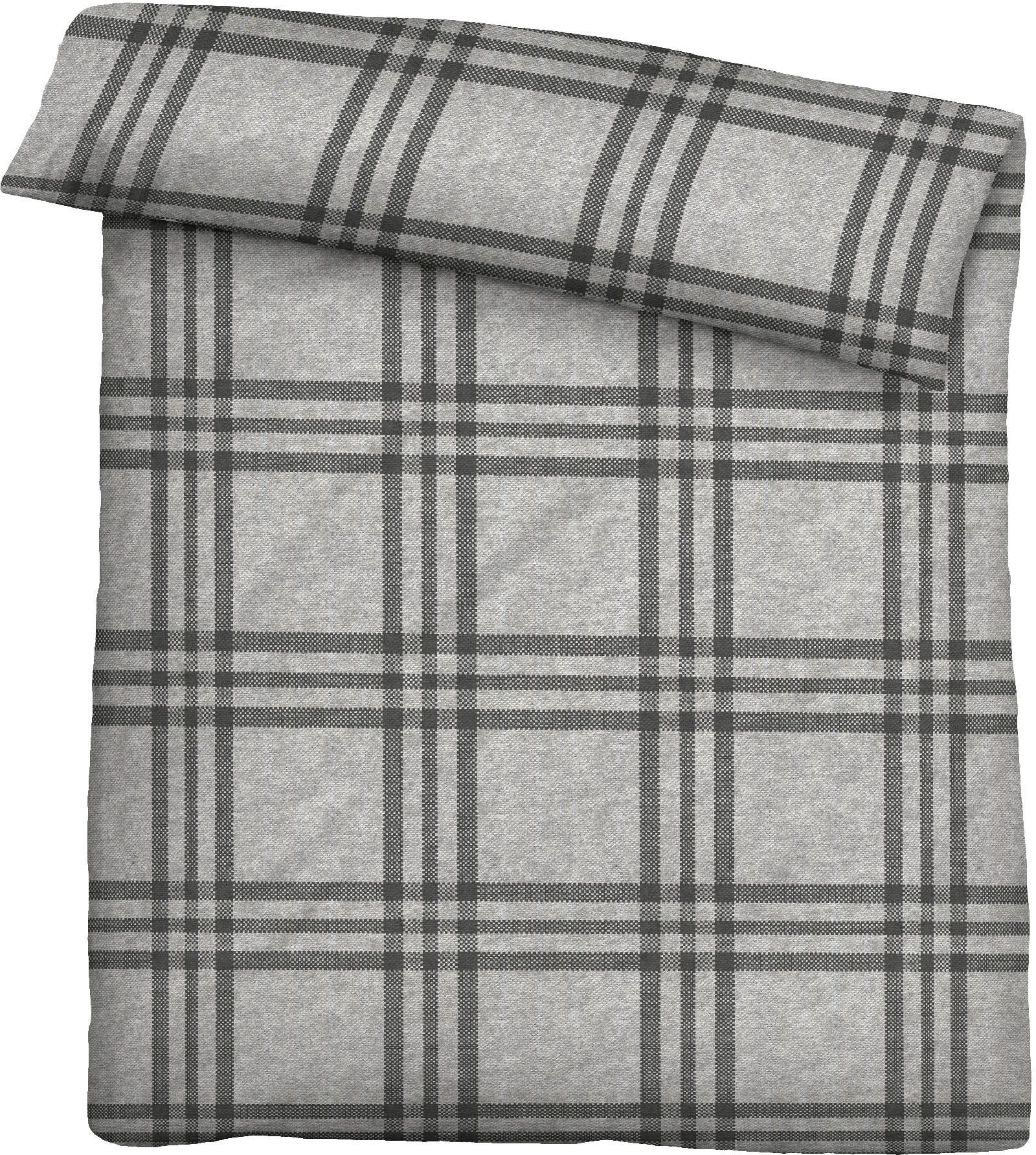 Bettwäsche Lya, Biberna, Flanell, 2 teilig, kuschelig warm, weich, Melange, 100% Baumwolle, made in Germany
