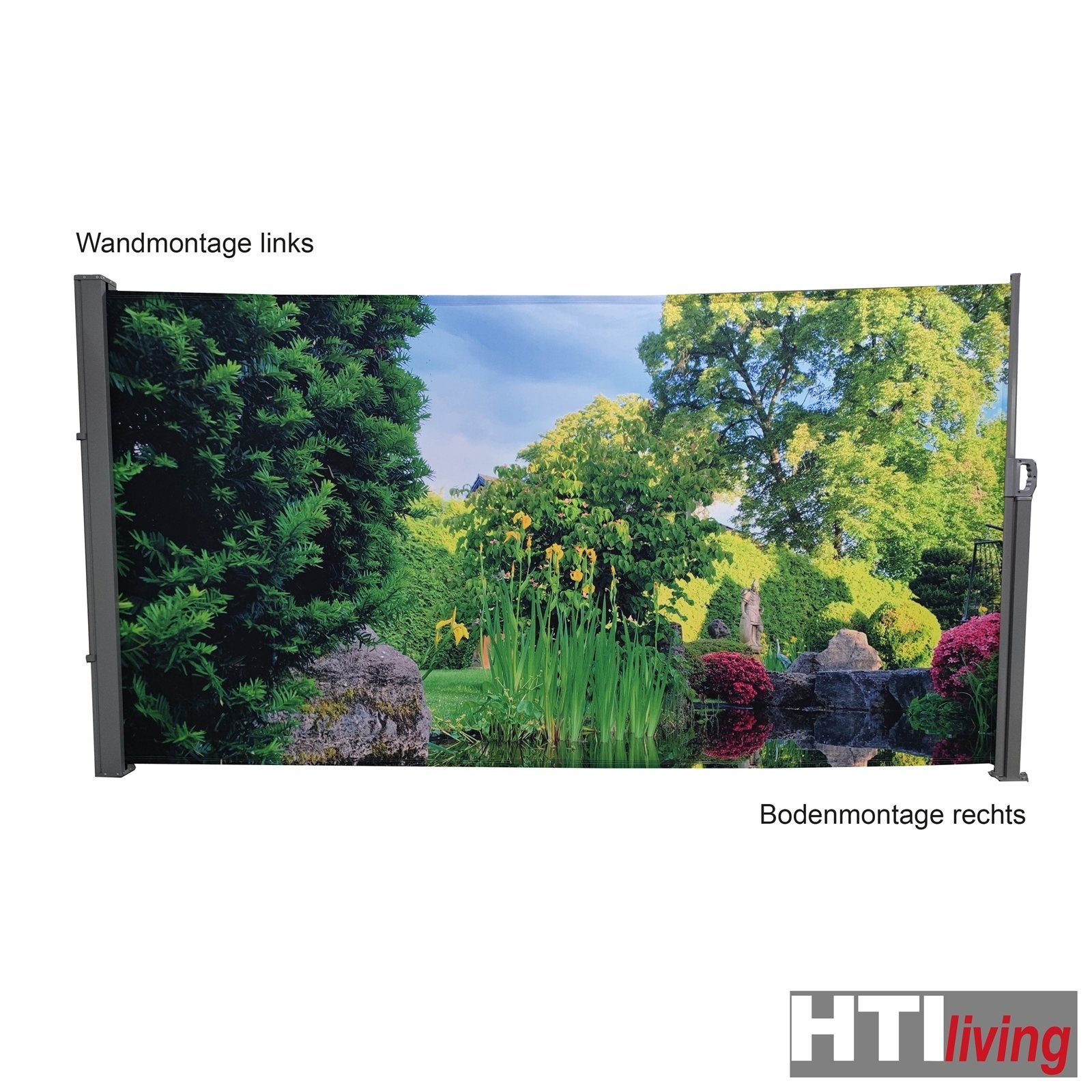 HTI-Living Seitenmarkise Seitenmarkise Gartenteich links