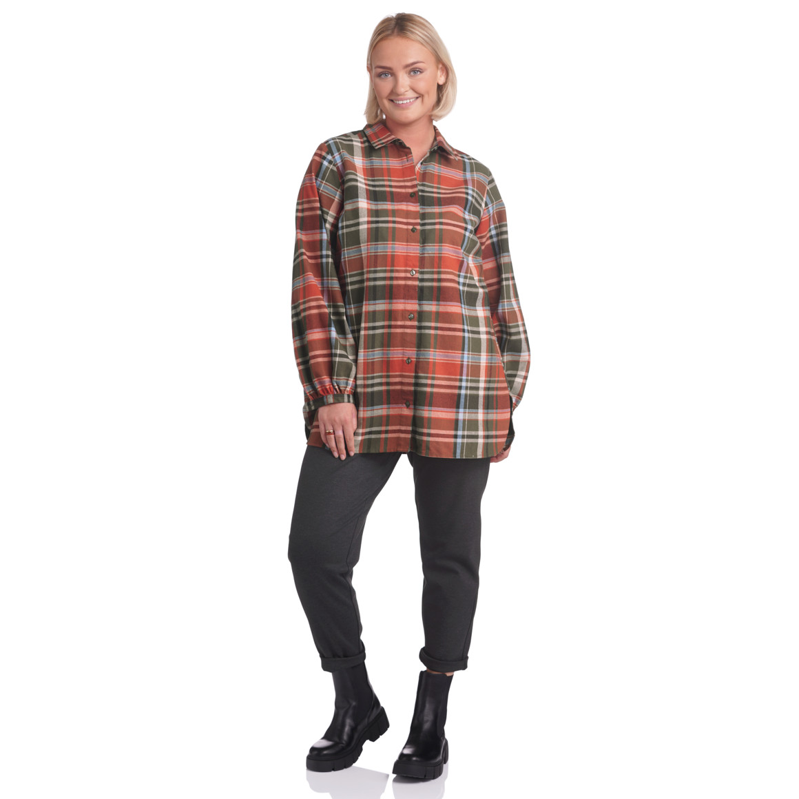 Damen Hemdbluse im Karo-Dessin