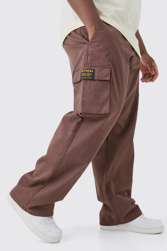 Plus lockere Twill Cargo-Hose