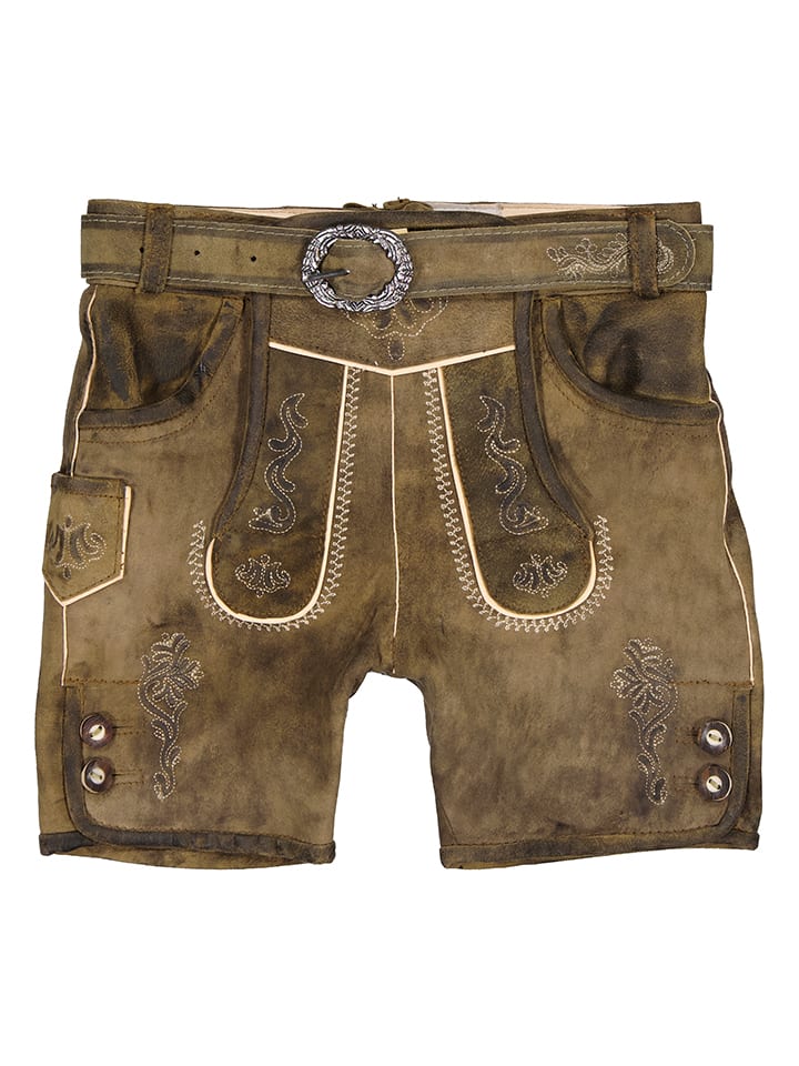 Isartrachten Lederhose in Braun günstig kaufen