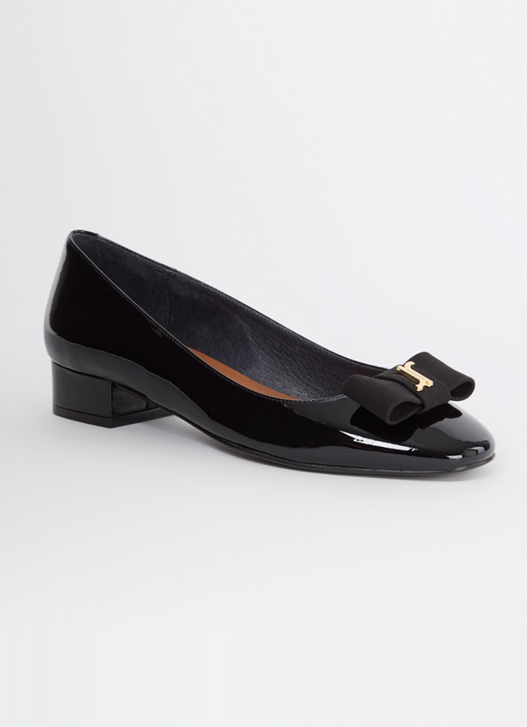 Jonak Damia patent leather pump with bow detail