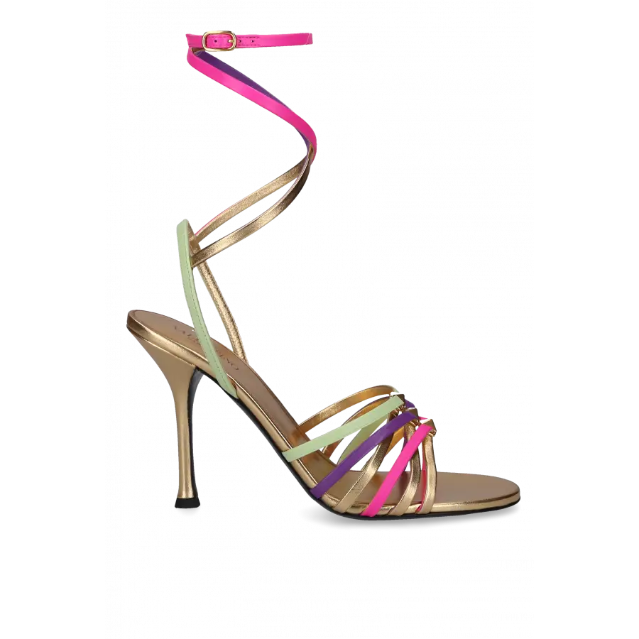 Valentino Garavani - Sandalen STRAPPY Kalbsleder - bunt