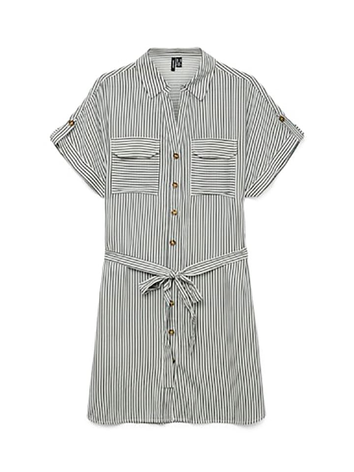 Vero Moda Kleid in Anthrazit/ Weiß günstig kaufen