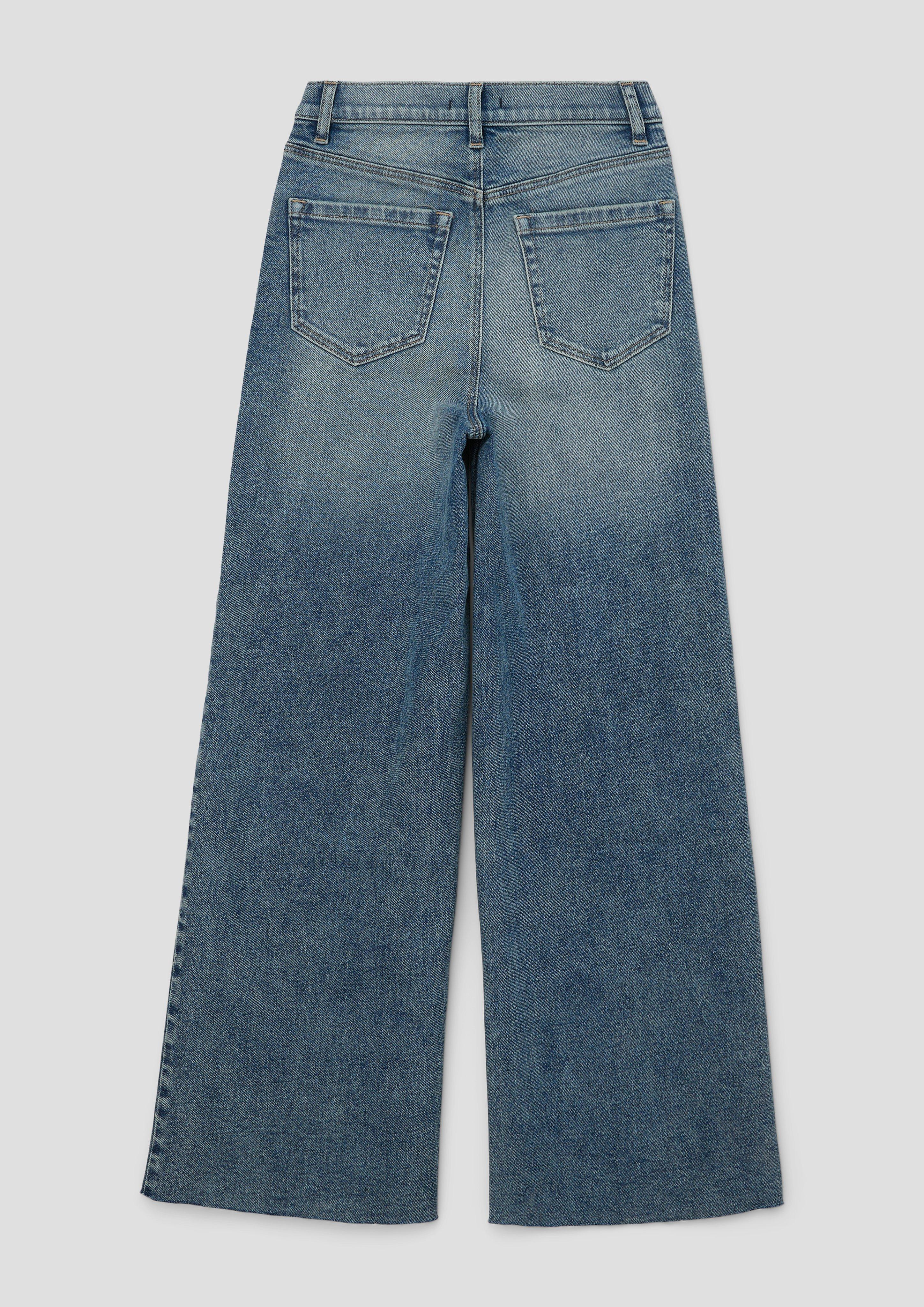 Jeans / Regular Fit / Super High Rise / Wide Leg / asymmetrischem Bund  2133545-54Z4