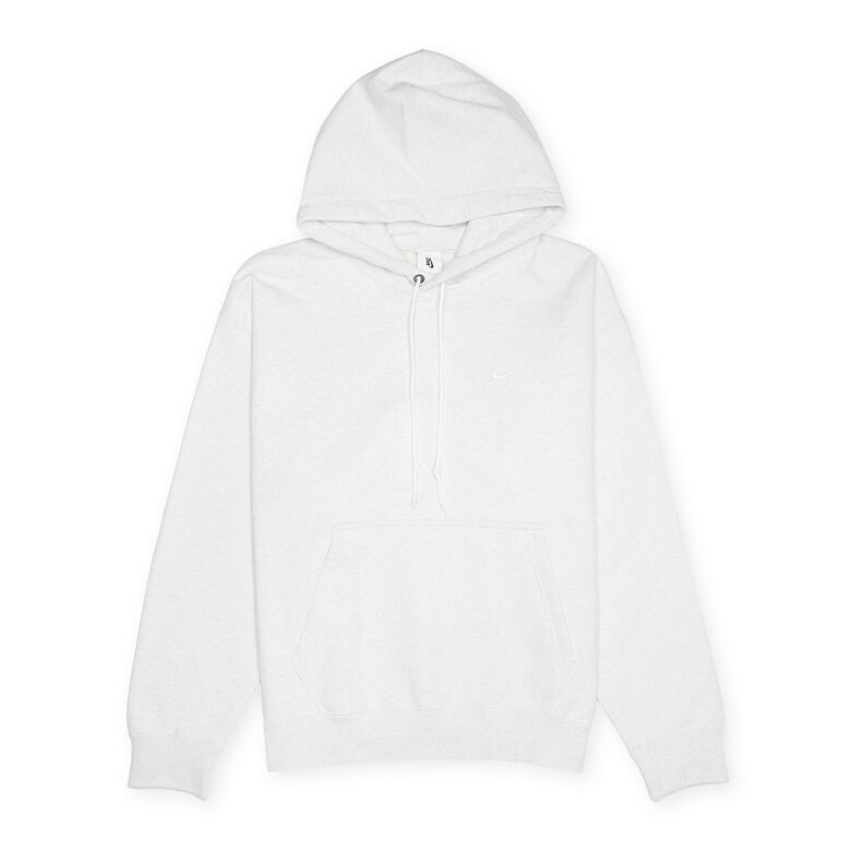 NIKE Solo Swoosh Fleece Hoodie birch heather/white