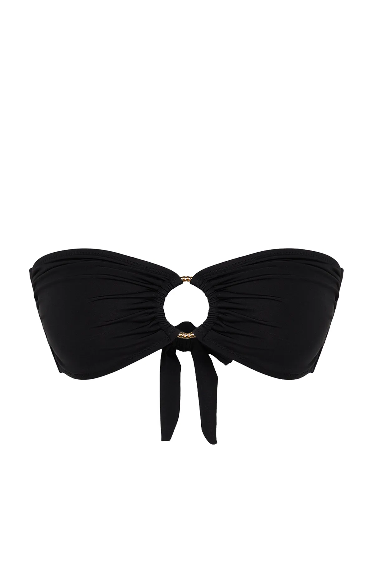 Trendyol Collection  Schwarzes trägerloses Bikinioberteil mit Accessoires TBESS22BU00001
