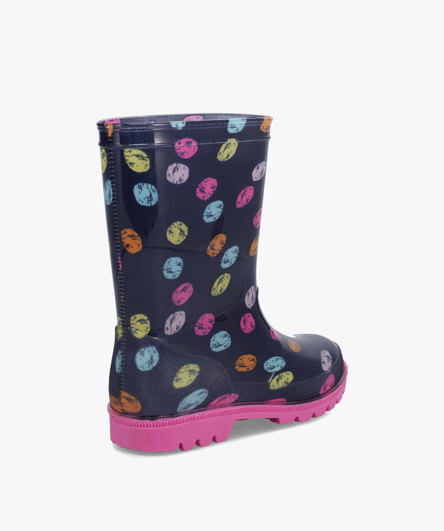 Bottes de pluie fille multicolores à pois marine | GEMO