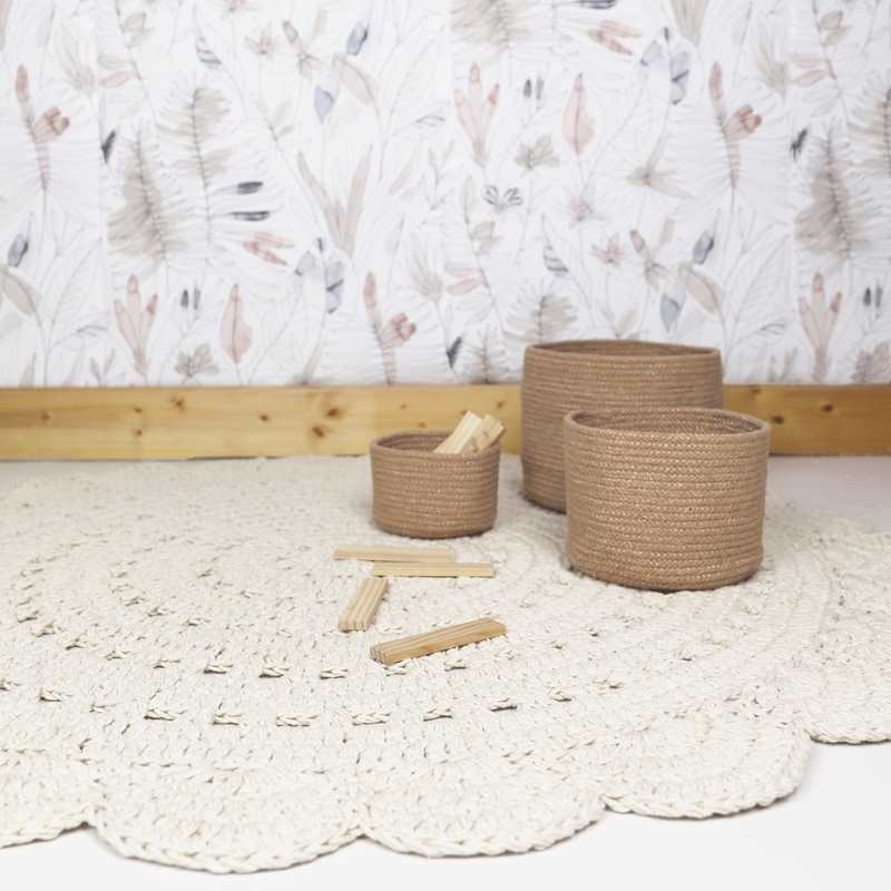 Set de 3 paniers de rangement ILSE Amande