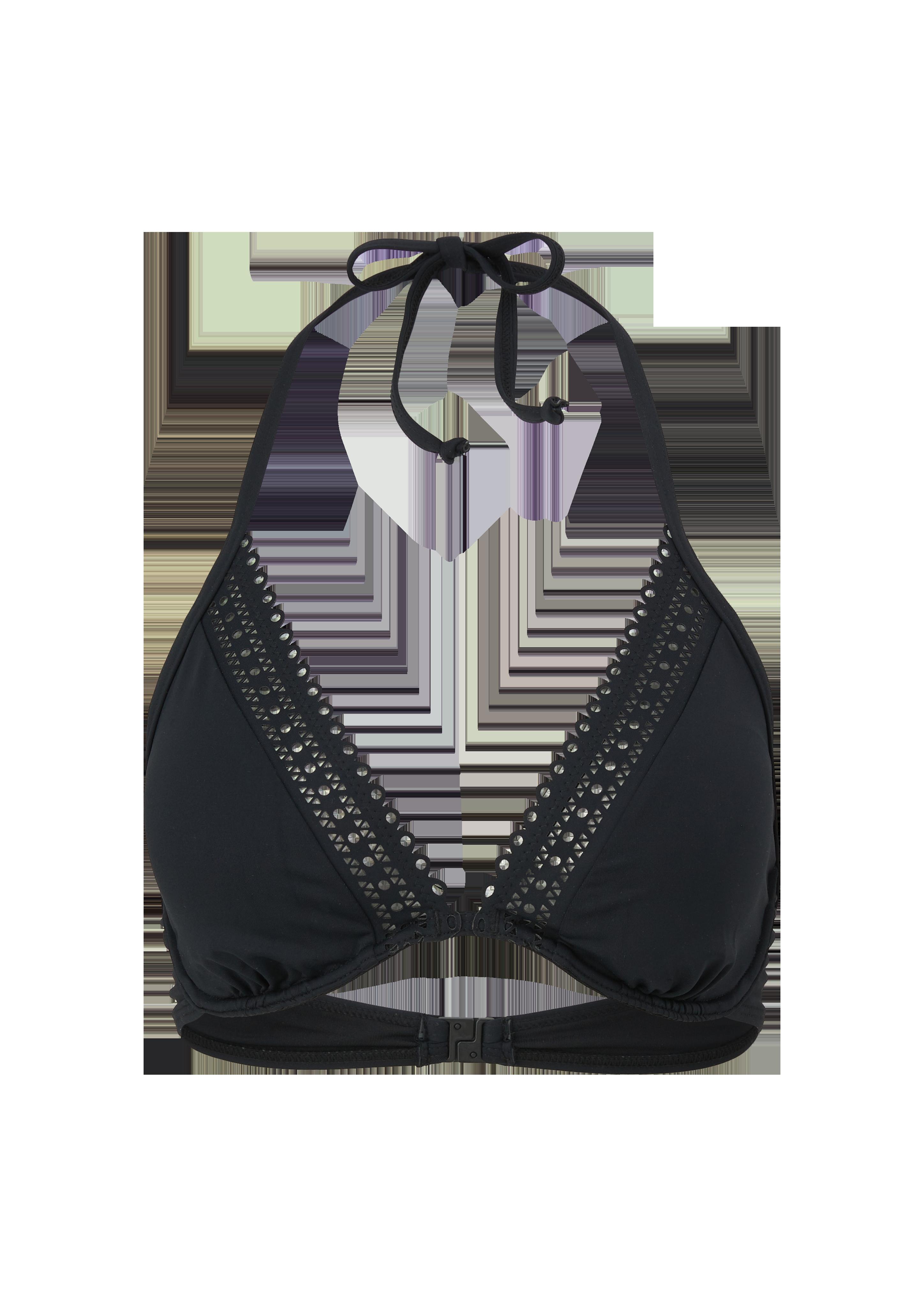 Neckholder Bikini Top mit Lochstickerei  EME-6008703-9999