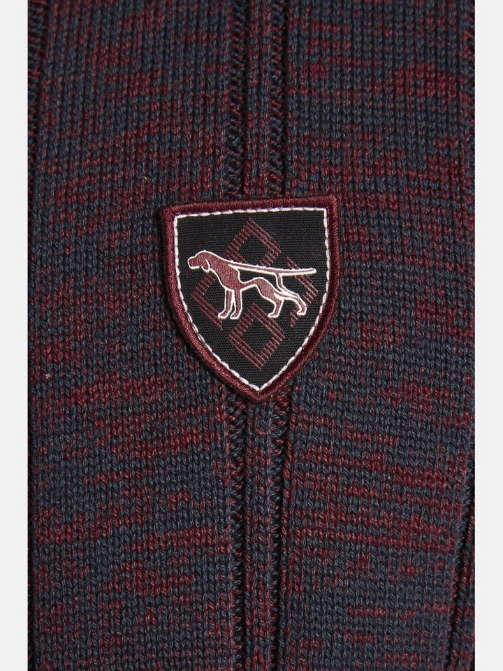 Charles Colby Strickjacke DUKE HAGANSON in dunkelrot melange günstig kaufen