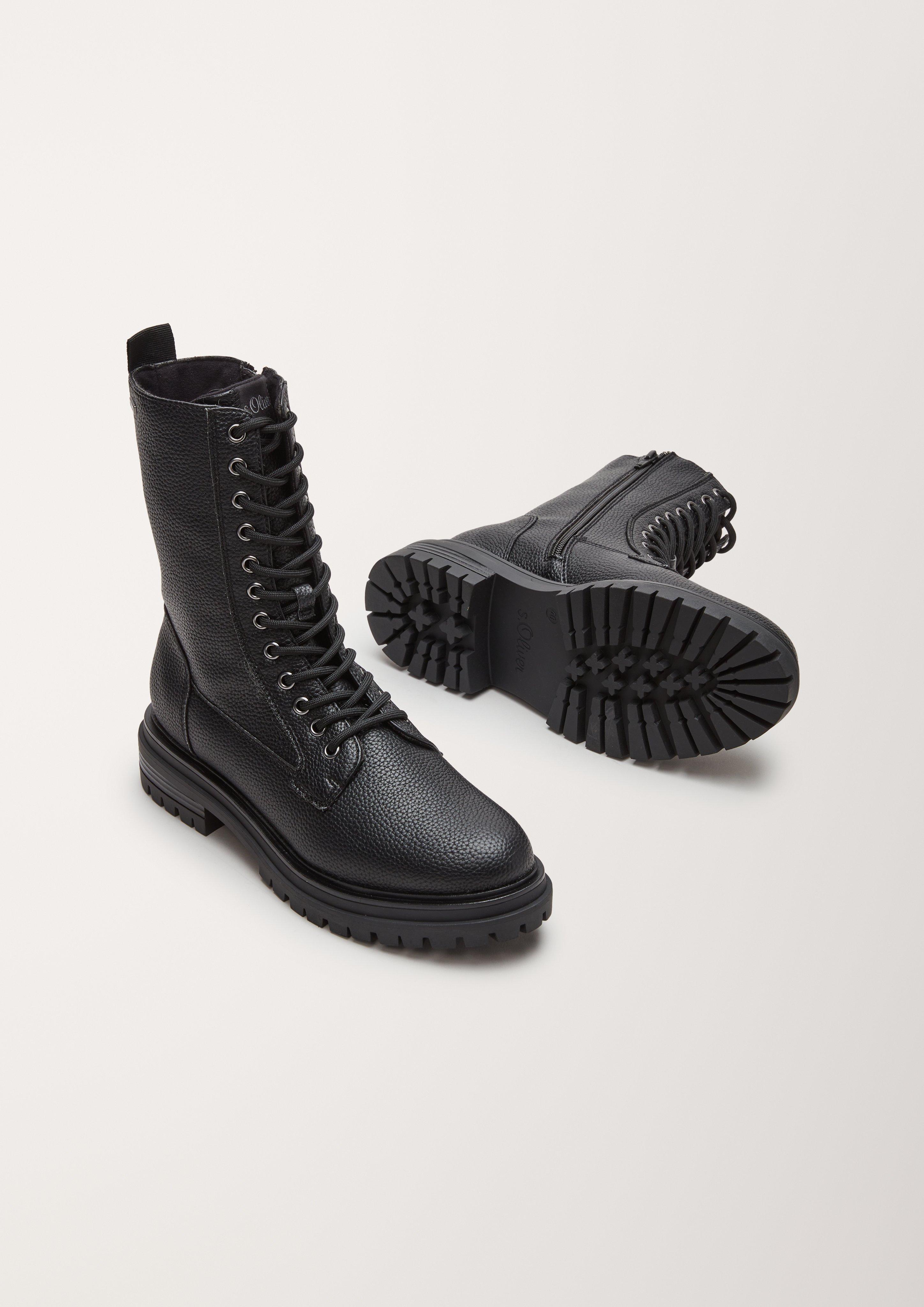 Schnürstiefel in Lederoptik  101.107.101.25233-001