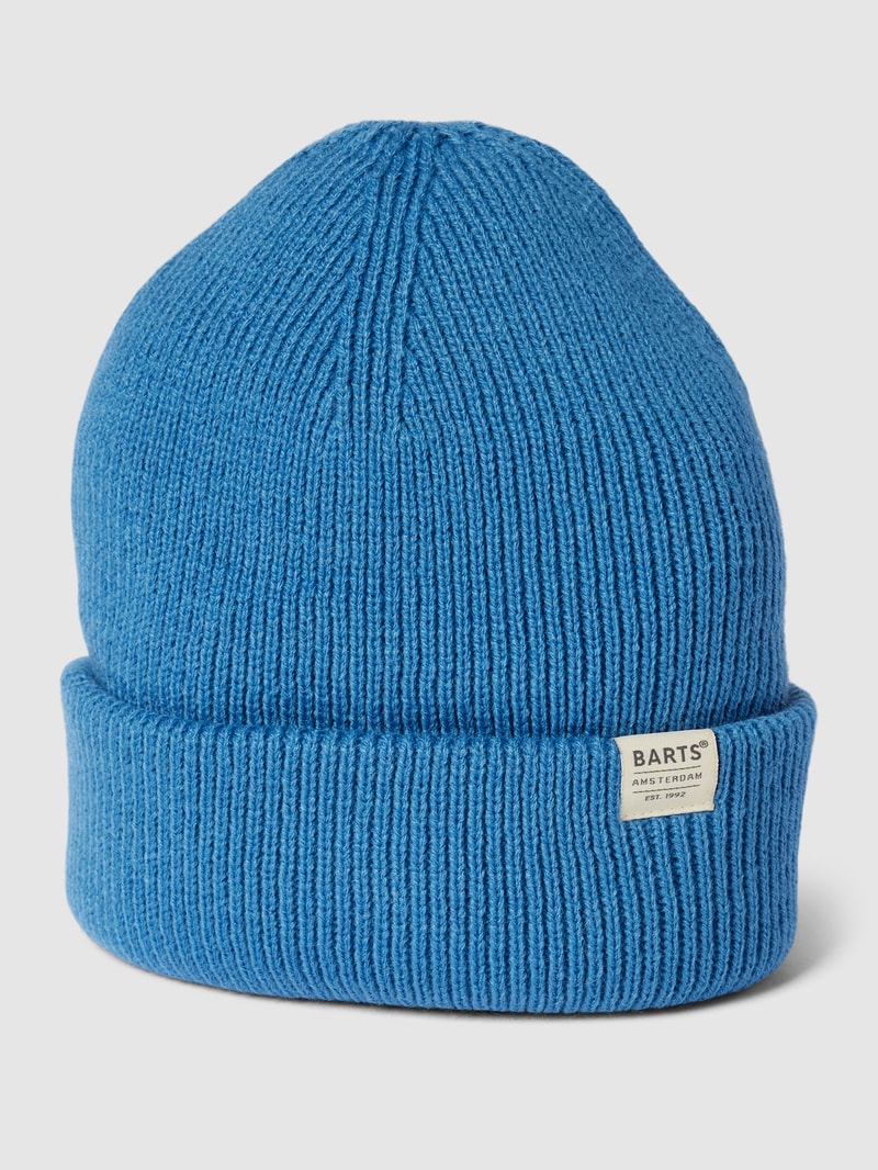 Beanie mit Label-Detail Modell 'Kinabalu' in blau