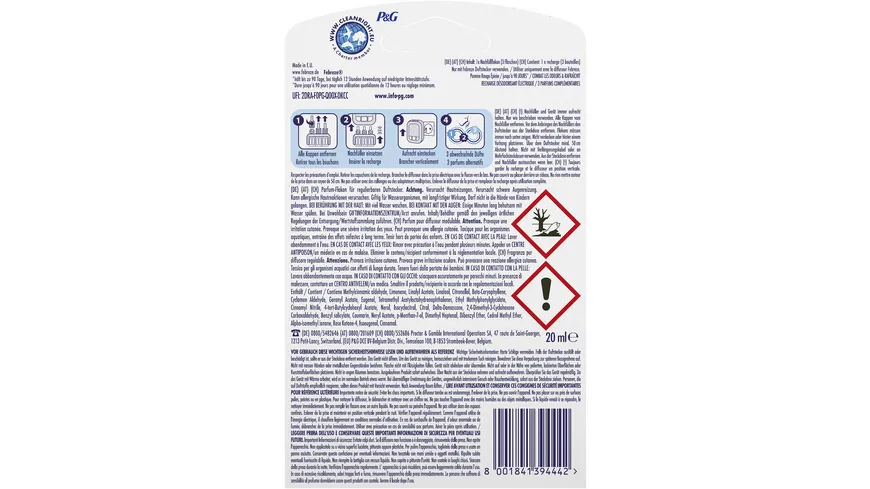 Febreze 3VOLUTION Lufterfrischer Duftstecker Nachfüllflakon Apfel-Zimt 20 ml