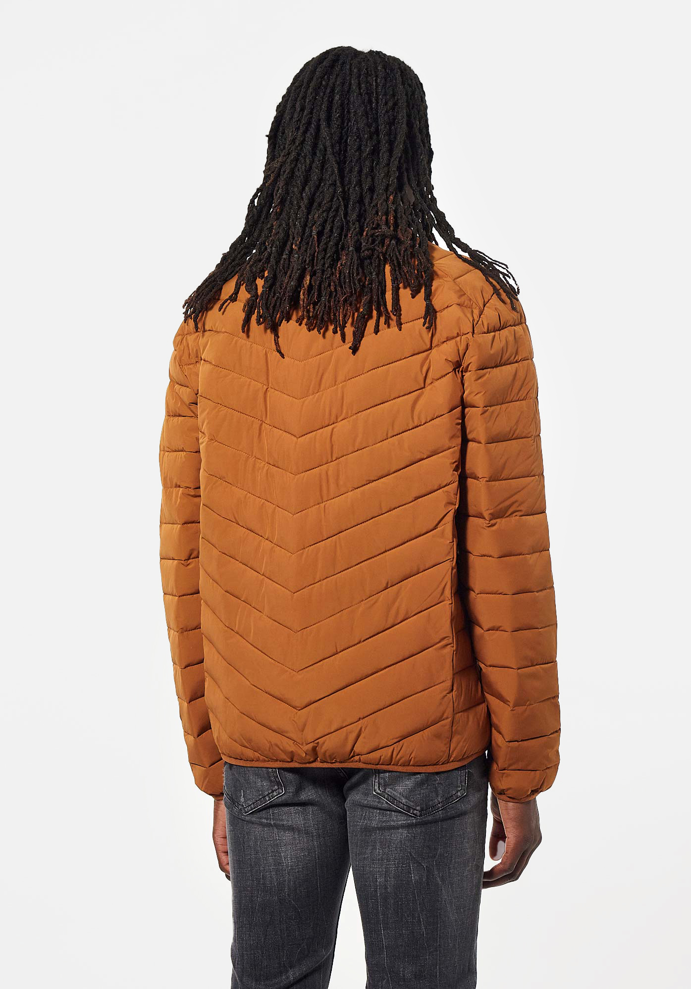 SANO   Doudoune fine orange Homme en 100% polyester recyclé