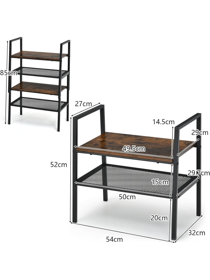 COSTWAY Organizer-Regal in Braun günstig kaufen 54 cm
