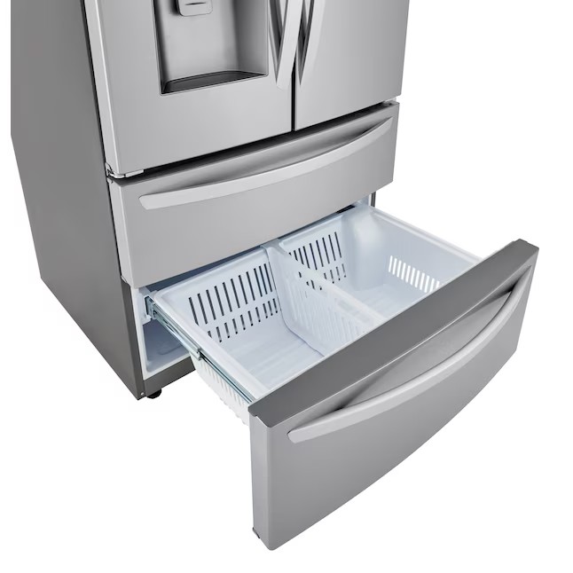 LG Craft Ice Smart WiFi Enabled 27.8-cu ft 4-Door Smart French Door Refrigerator with Dual Ice Maker (Fingerprint Resistant) ENERGY STAR