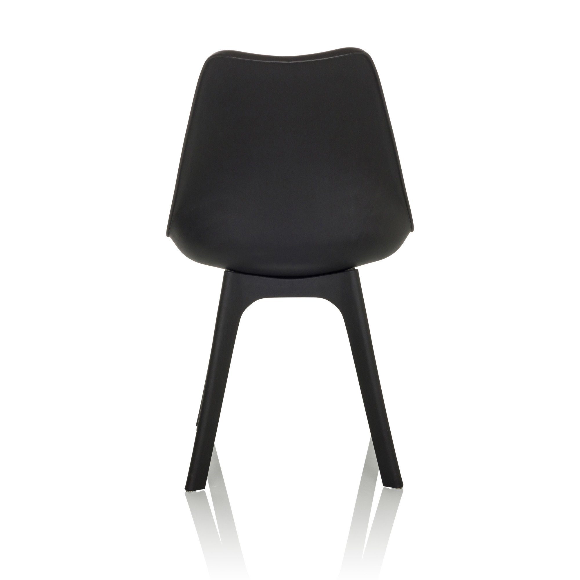 hjh OFFICE Schalenstuhl Schalenstuhl 4er Pack SCANDI P Kunststoff (4er Set), Esszimmerstuhl, Stuhl im skandinavischen Design, PU Sitzkissen