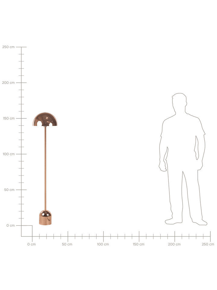 Beliani Stehleuchten MACASIA in Kupfer/Weiß/Schwarz - (W) 35 x (H) 158 x (L) 35 cm günstig kaufen onesize