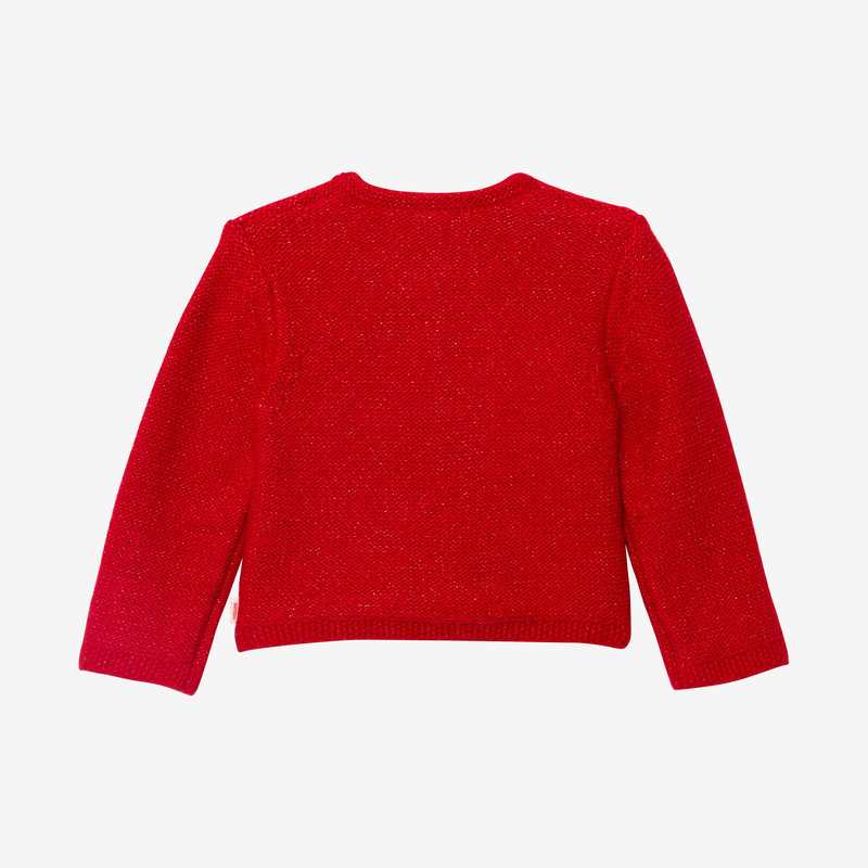 Cardigan fille tricot lurex rouge bébé fille Catimini