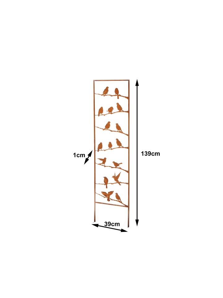 kobolo Pflanzengitter VÖGEL in Braun günstig kaufen onesize
