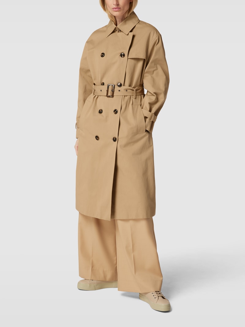 Trenchcoat mit Reverskragen in sand