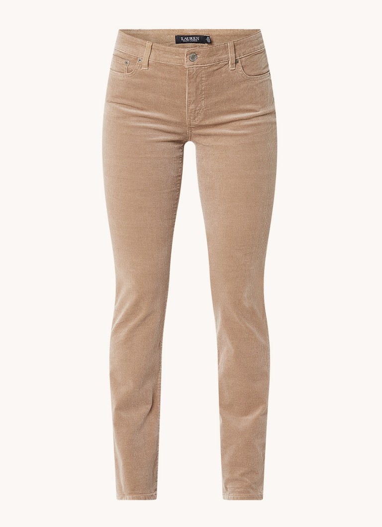 Ralph Lauren  Mid waist straight fit broek van corduroy