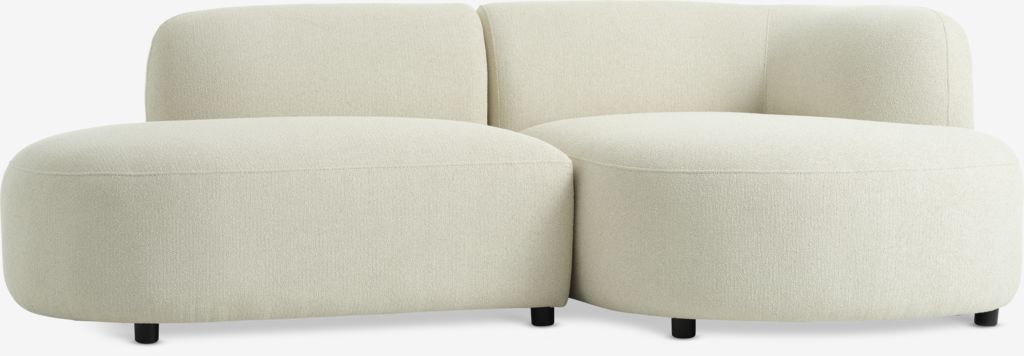 JYLLINGE Sofa med sjeselong JYLLINGE beige plysjstoff