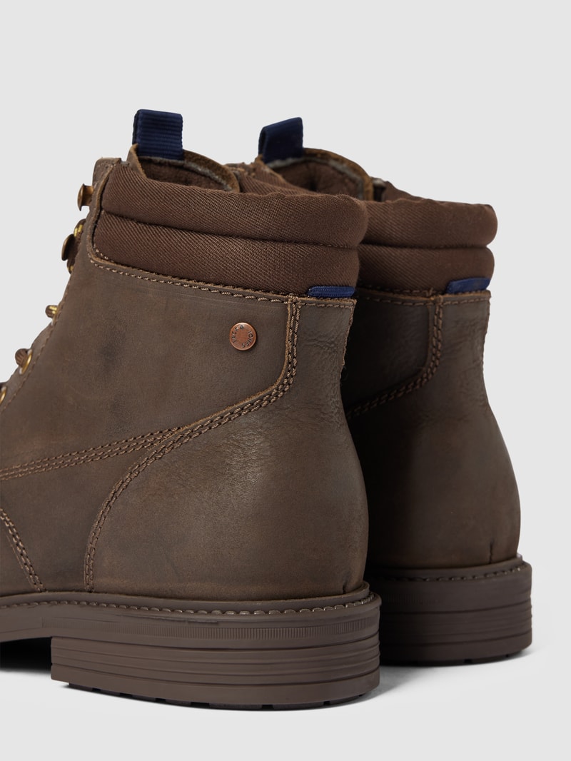 Boots aus Leder in mittelbraun