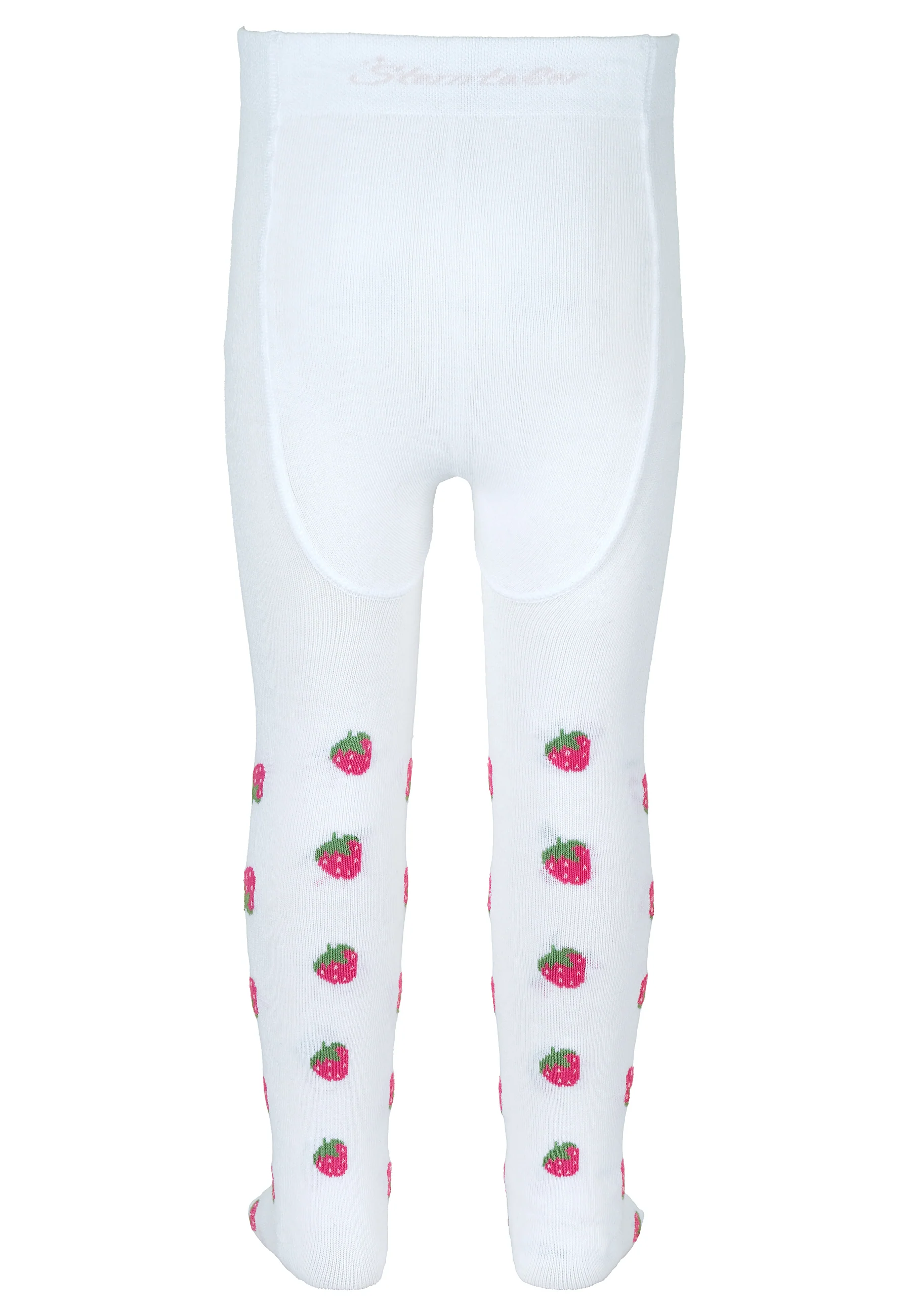 Strumpfhose Sommer mit Motiv Erdbeeren in weiß