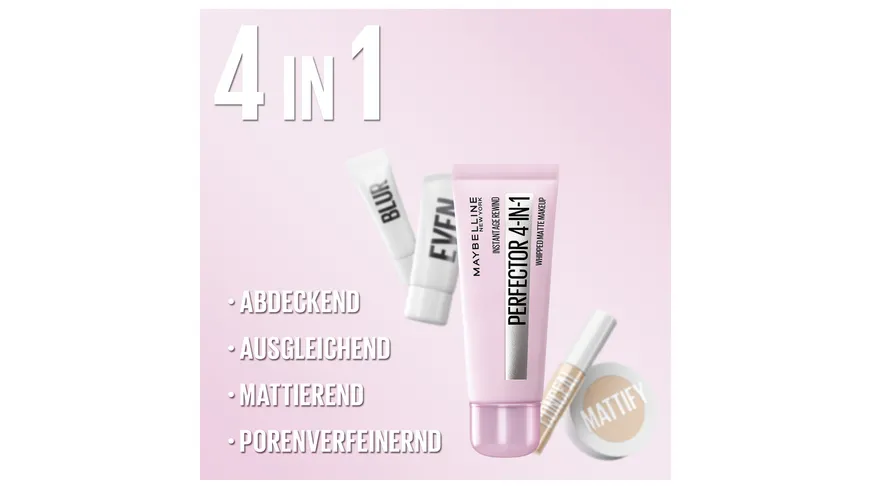 MAYBELLINE NEW YORK 4-in-1 Make Up mit Concealer 30 ml 2 - light Medium