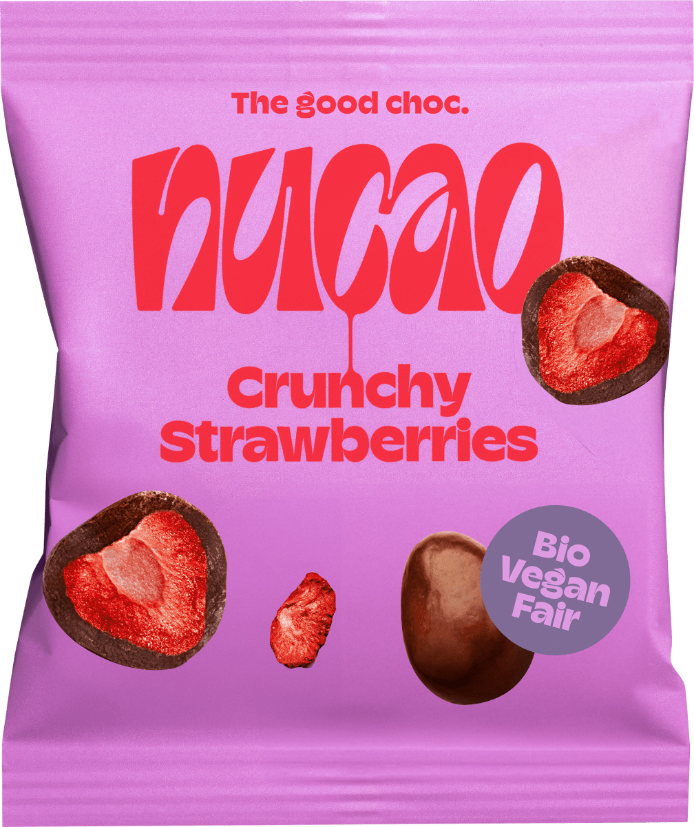 Trockenfrüchte, Crunchy Strawberries, Erdbeeren mit Schokolade, 50 g