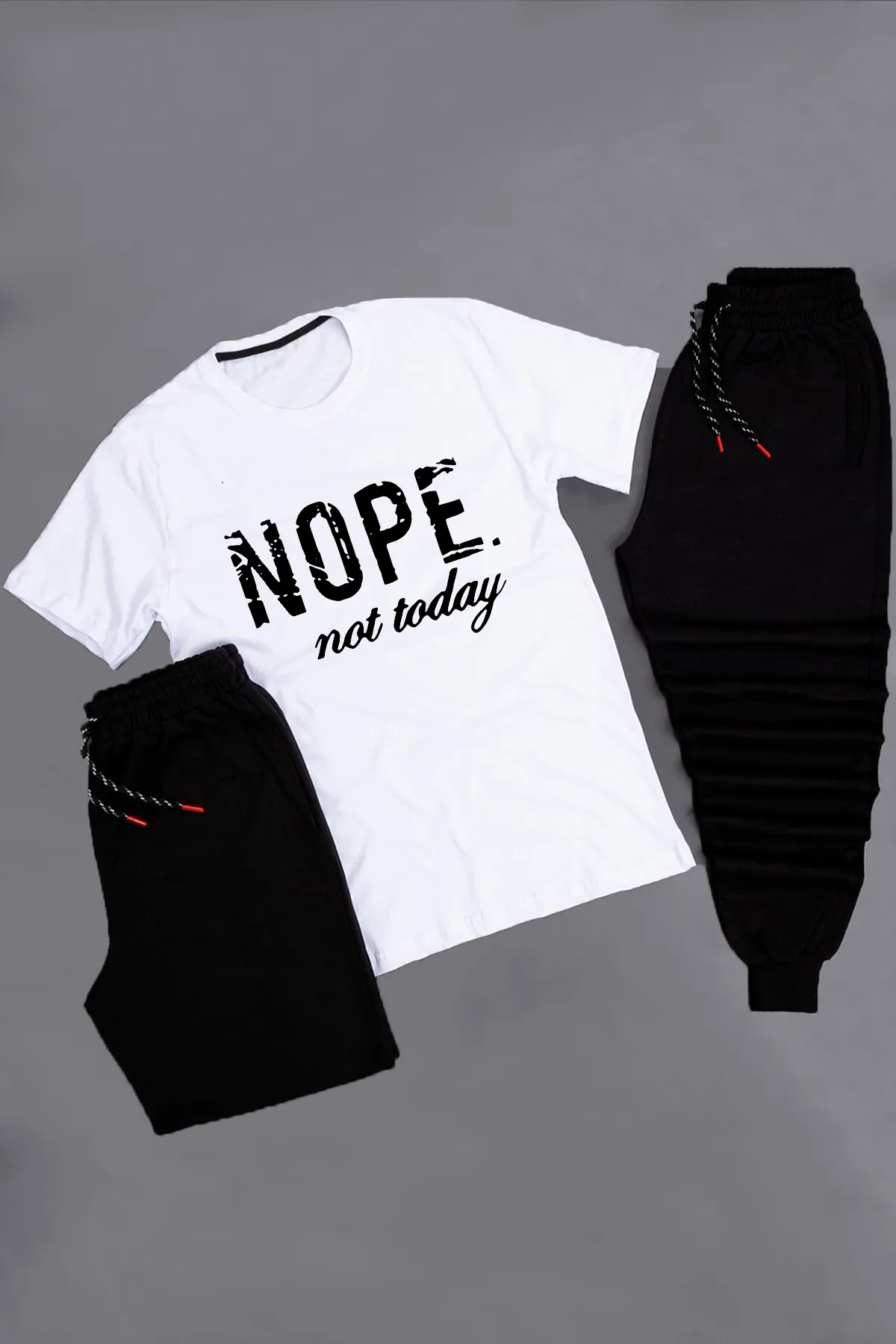 uyguntarz  Sport-Sweatsuit Set - Weiß - Regular Fit