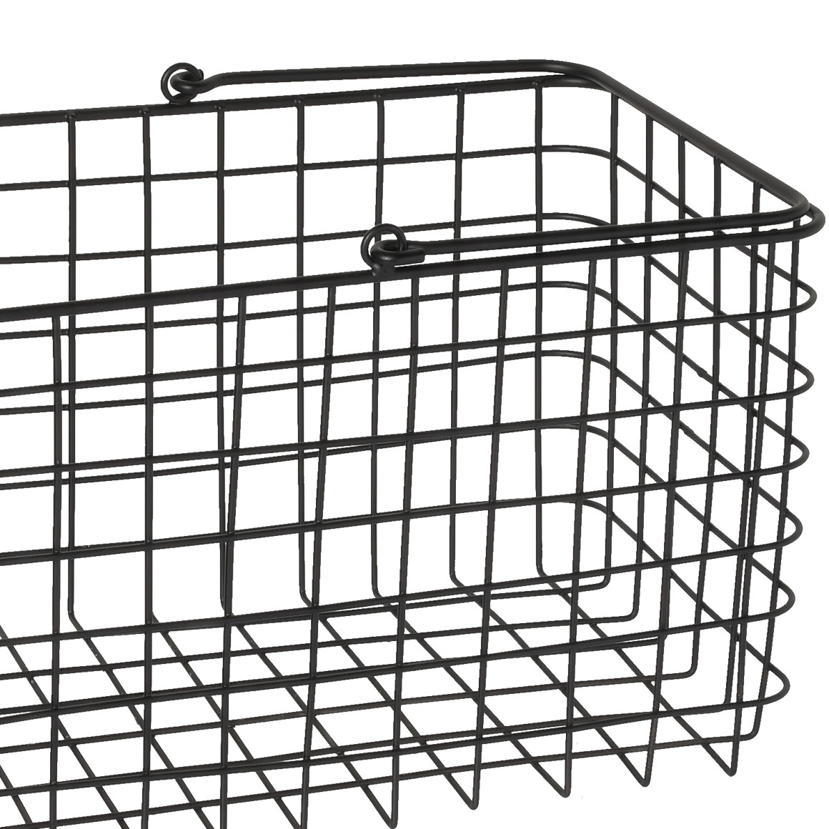 Mittelgroßer Metallkorb mit Henkel