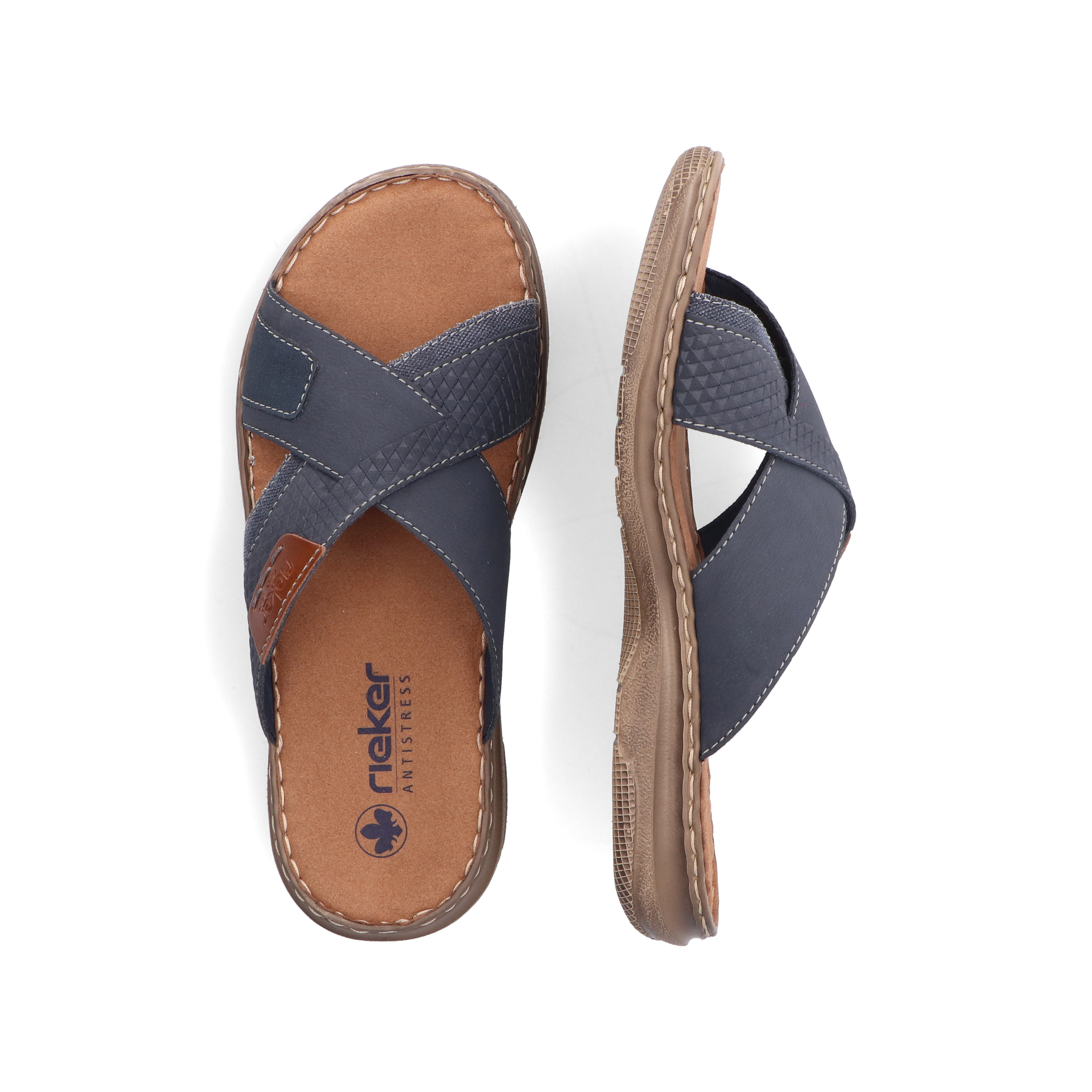 Rieker Herren Pantoletten schieferblau