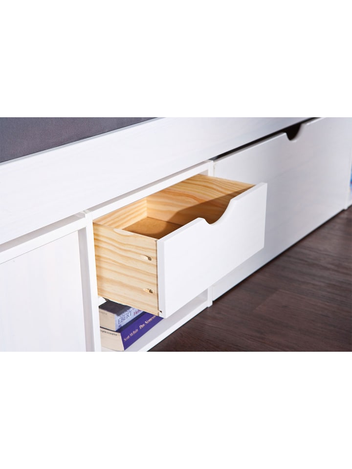 ebuy24 Bett Timm Weiß 209 x 96 cm günstig kaufen onesize