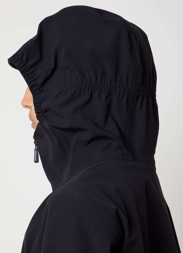 Μπουφάν Moncler Fex softshell με κουκούλα και ζώνη