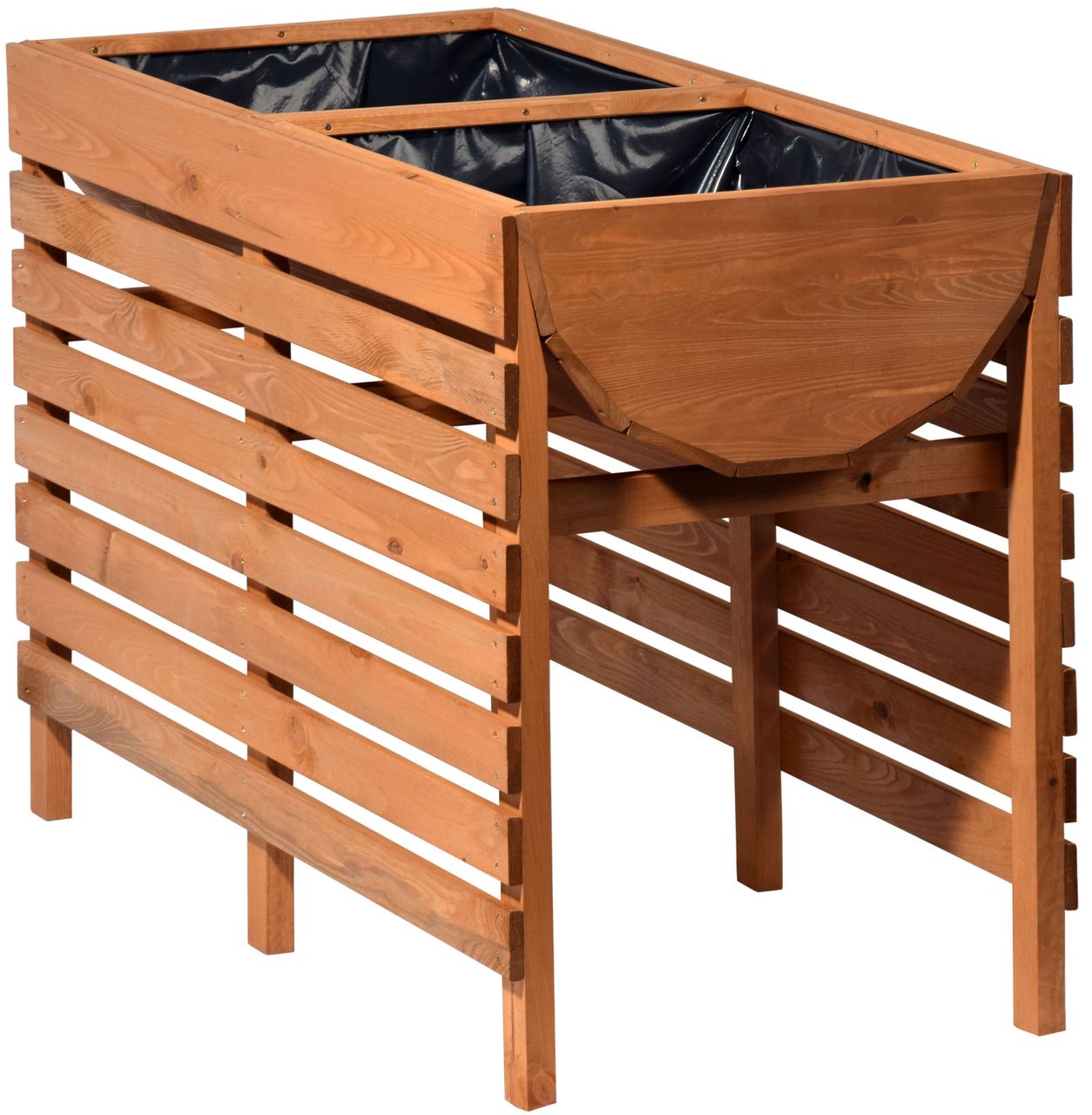 dobar Hochbeet inkl. Pflanzfolie, braun, Gr.XL